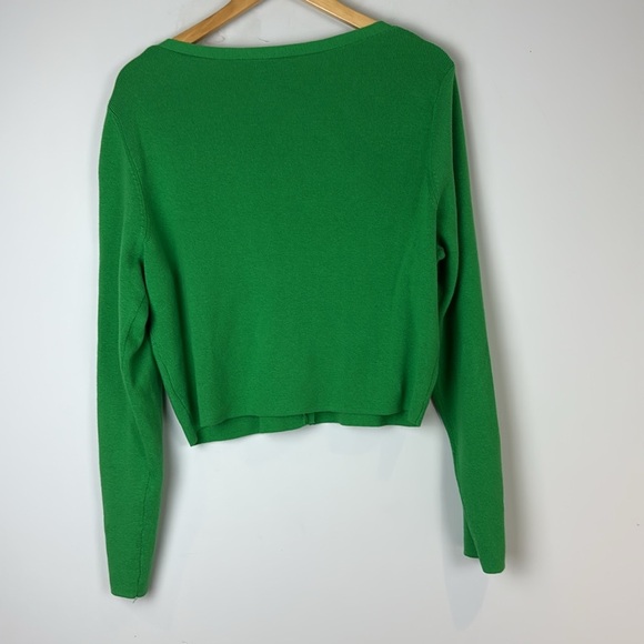 Aritzia Babaton Georgia Cardigan Sweater in Gloss Green Size 2XL - Picture 4 of 7